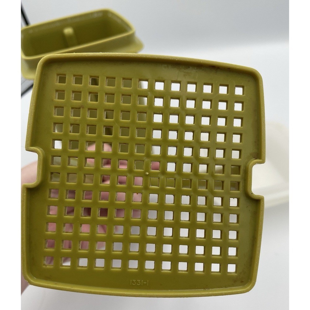 Vintage Tupperware Pickle Pepper Keeper Olive Avocado Green Deli 3 Piece - Picture 15 of 16